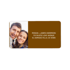 Etiqueta de Flores Prensadas Marrons para Casament