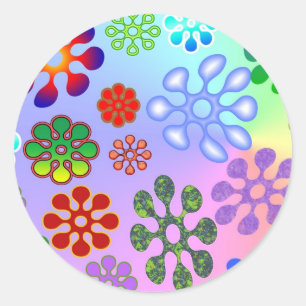 Etiqueta de flower power