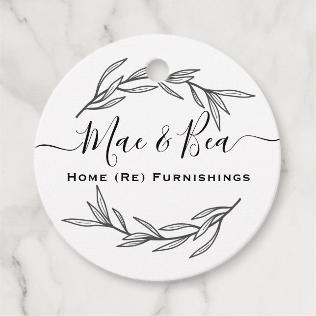 Etiqueta de Folha de Louro Moderna (Frente)