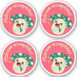 Etiqueta de Formando de Cogumelo Verde Divertido -