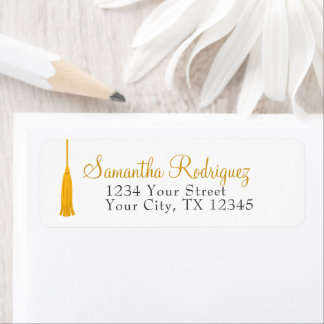 Etiqueta de Formatura com Borla Amarela