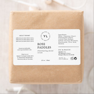 Etiqueta de Frasco Cosmético do Logotipo Moderno