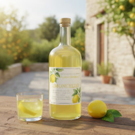 Etiqueta de Frasco de Limoncello de Aniversário Pe
