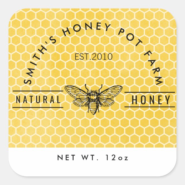 etiqueta de frasco de mel de compro fazenda para p (Frente)