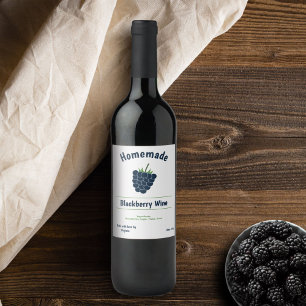 Etiqueta de Frasco de Vinho Blackberry