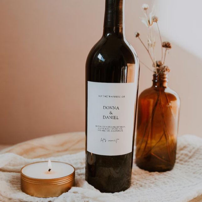 Etiqueta de Frasco de Vinho Moderno Modelo (Modern Wine Bottle Label Template)