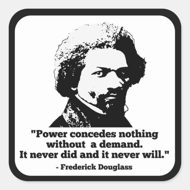 Etiqueta de Frederick Douglass (Frente)