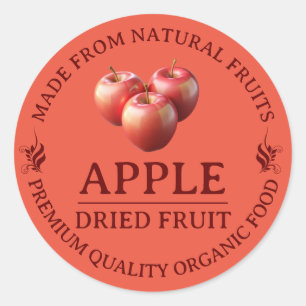 Etiqueta de Fruta Seca da Apple