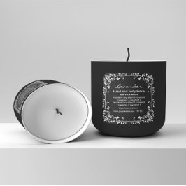 Etiqueta de fundo preto de quadro branco decorativ