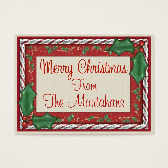 Etiqueta de gabinete de Natal - SRF (Frente)