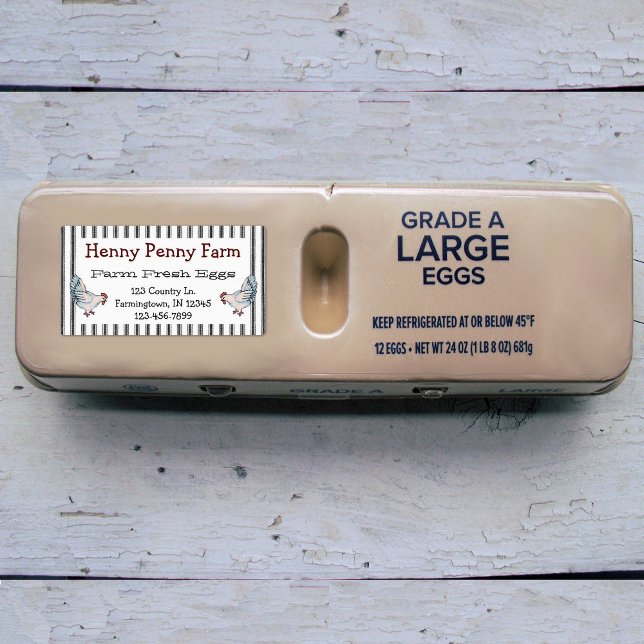 Etiqueta de Galinhas de Ovos Frescos de Fazenda Pe (Criador carregado)