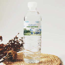 Etiqueta de Garrafa Clássica de Festa de aniversár