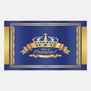 Etiqueta de Garrafa de Água Azul Real Ouro Príncip