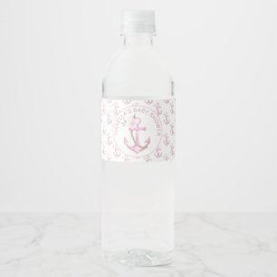 Etiqueta de Garrafa de Água Chá de fraldas, Rosa N
