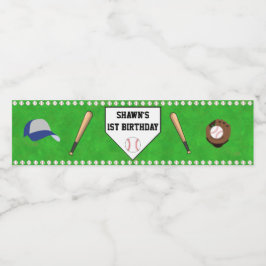 Etiqueta de Garrafa de Água do Partido do Baseball