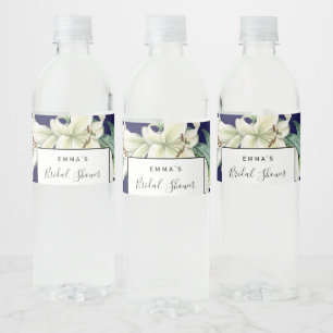 Etiqueta de Garrafa de Água Floral Aquarela Nupcia