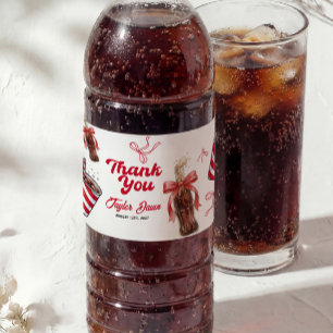 Etiqueta de Garrafa de Água para Chá de Bebê Soda