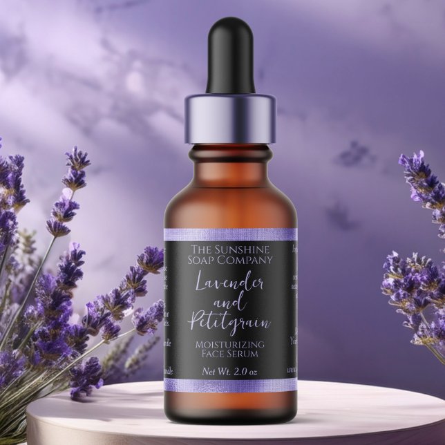 Etiqueta de Garrafa de Cosméticos Pretos e Puros (Criador carregado)