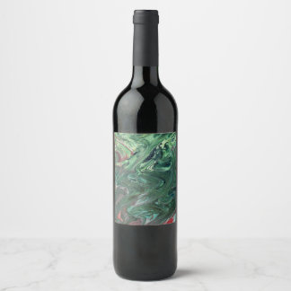Etiqueta de Garrafa de Vinho Abstrato em Mesmeriza
