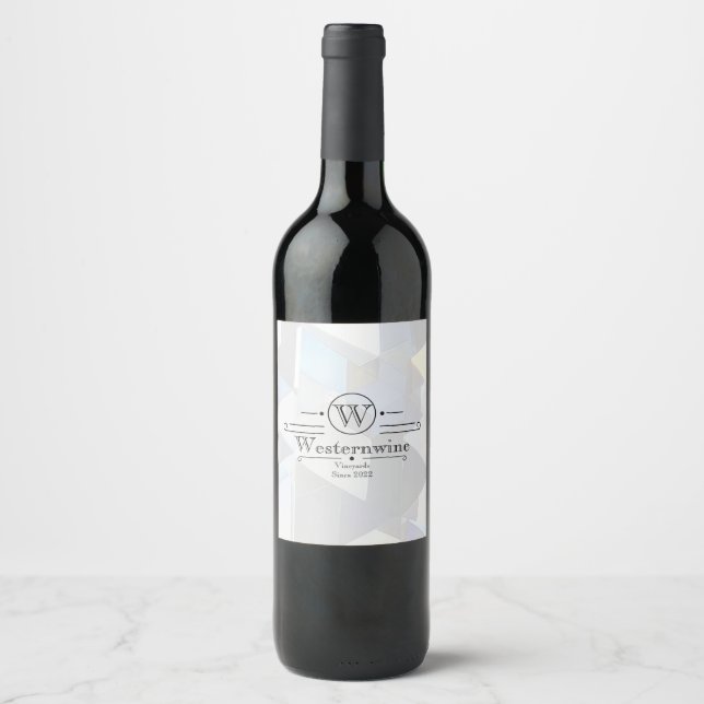 Etiqueta de Garrafa de Vinho da Família Personaliz (Frente)