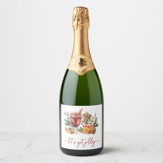 Etiqueta de Garrafa de Vinho para Festa de Fim de  (Frente)