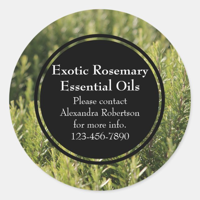 Etiqueta de Garrafa do Rosemary Essentials (Frente)