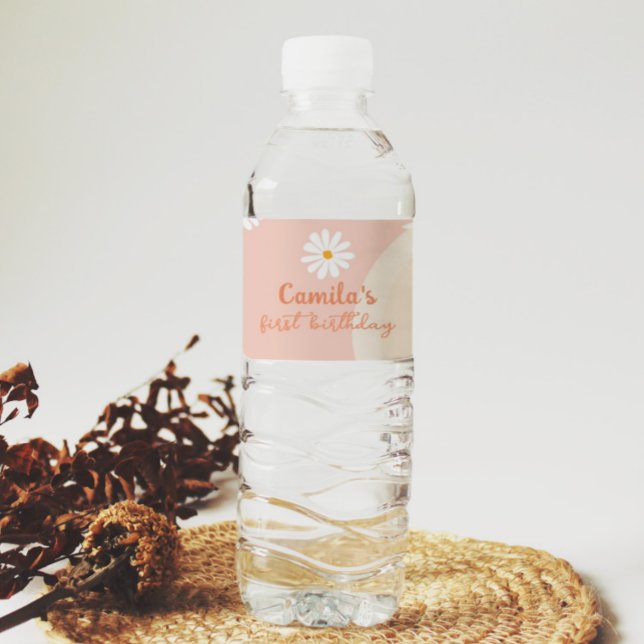 Etiqueta de Garrafa Festa de aniversário de Groovy (Criador carregado)