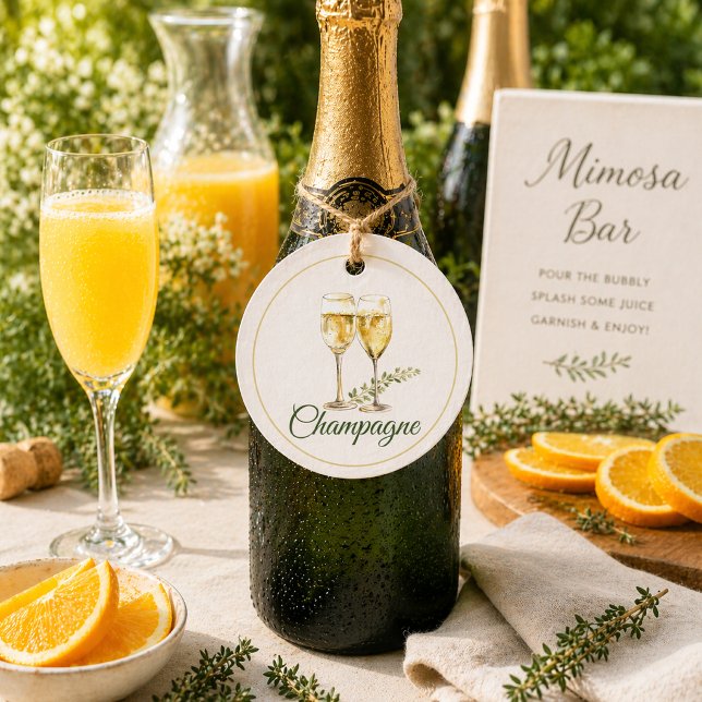 Etiqueta de Garrafa para Bar de Mimosa de Champanh (Criador carregado)
