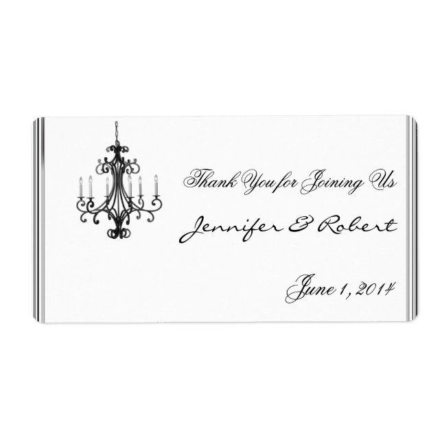 Etiqueta de Glamor de Hollywood Chandelier (Frente)