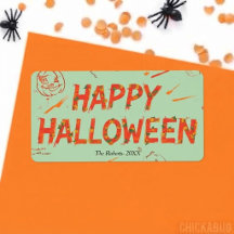 Etiqueta de Halloween, Halloween moderno minimalis