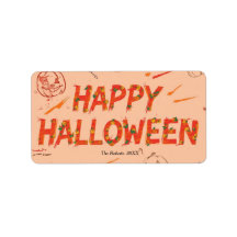 Etiqueta de Halloween, Halloween moderno minimalis
