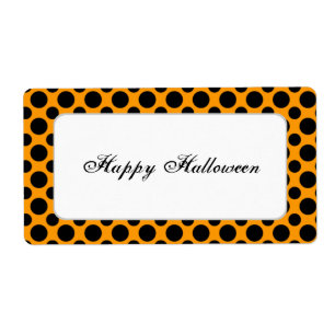 Etiqueta de Halloween Personalizada de Bolinhas Ne