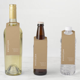 Etiqueta de Hanger para Garrafa de Boas-Vindas Mín