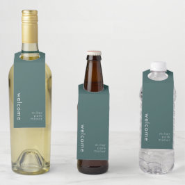 Etiqueta de Hanger para Garrafa de Boas-Vindas Mín