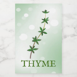 Etiqueta de Herbos Thyme