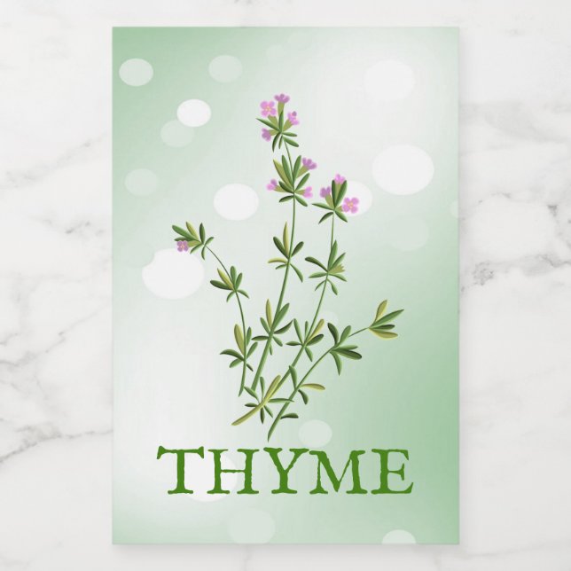Etiqueta de Herbos Thyme (Rótulo Único)