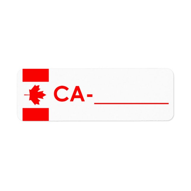 Etiqueta de ID de Pós-Cruzamento Canadá "Flag Styl (Frente)