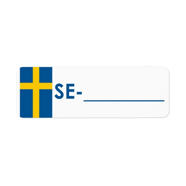 Etiqueta de ID de Pós-Travagem Suecia "Estilo de S (Frente)