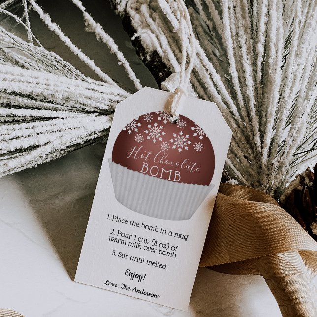 Etiqueta de instruções da bomba de chocolate quent (Criador carregado)