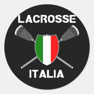 Etiqueta de Italia da bandeira do Lacrosse
