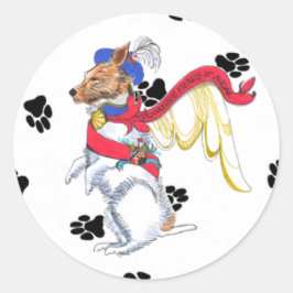 Etiqueta de Jack Russell dos anjos de Gulliver