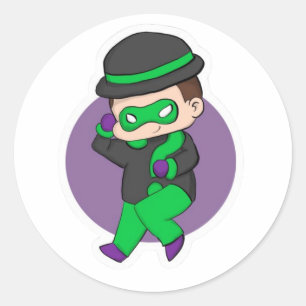 Etiqueta de Jaqueta do Questionário Riddler