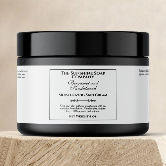 Etiqueta de Jar de Cosméticos Brancos com Estilo d (Criador carregado)