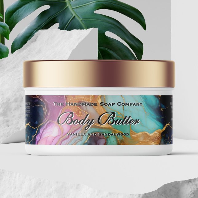 Etiqueta de Jar de Cosméticos - Teal, Azul, Magent (Criador carregado)