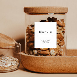 Etiqueta de Jar de Cozinha à prova d'água de folha