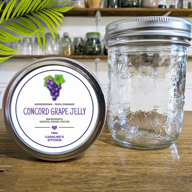 Etiqueta de Jar de Tripulação de Uvas (Criador carregado)