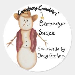 Etiqueta de Jar Snowman, Americana Personalizada