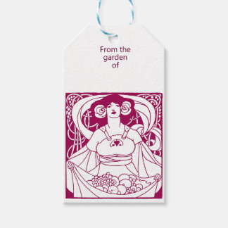 Etiqueta de Jardim Art Nouveau