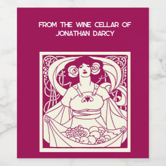 Etiqueta de Jardim Art Nouveau