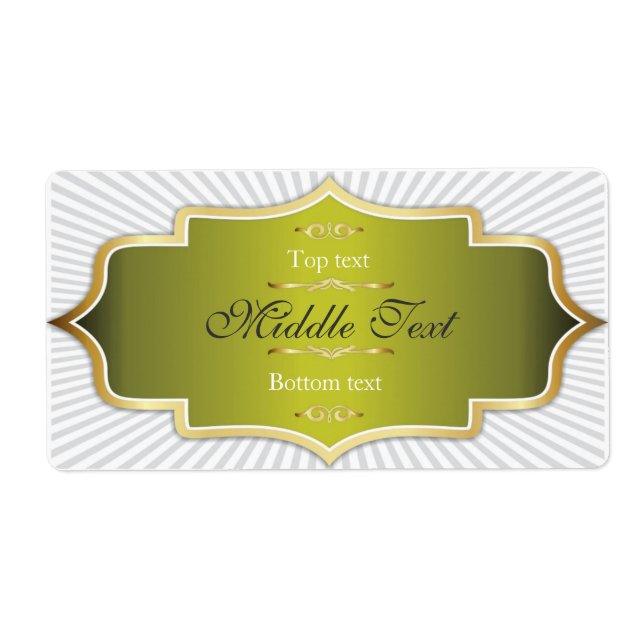 Etiqueta de Jelly do estilo do rico verde (Frente)